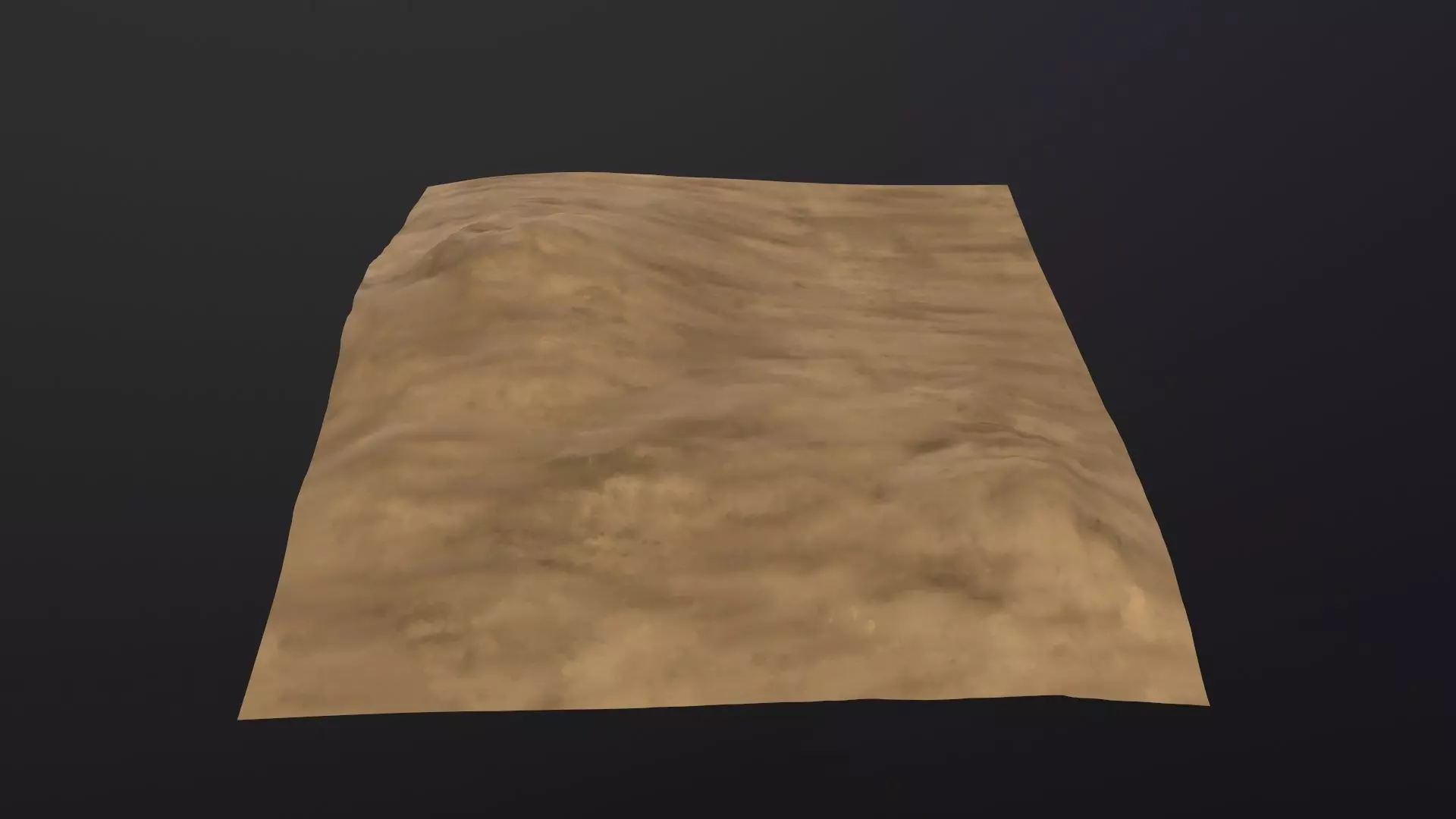 Desert Sand Dune Landscape 3D Model Low-poly 3D model_0