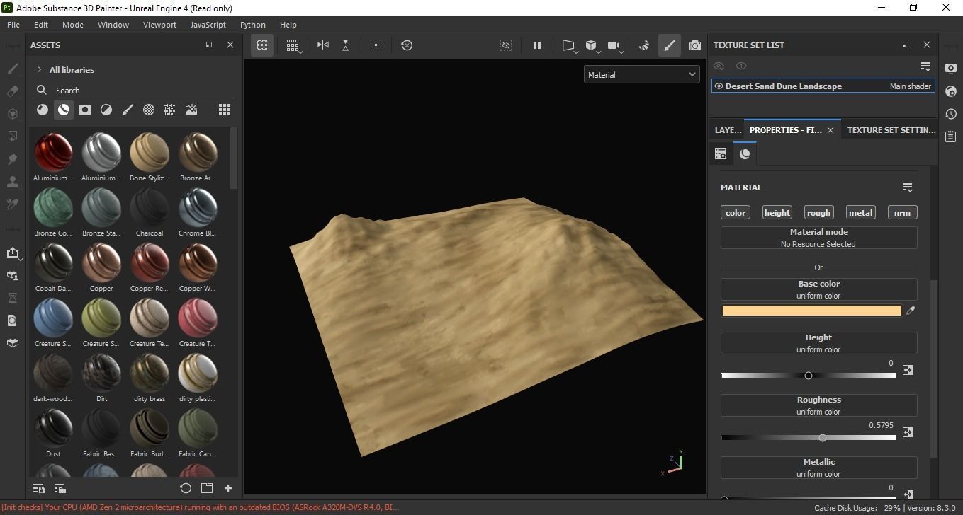Desert Sand Dune Landscape 3D Model Low-poly 3D model_8