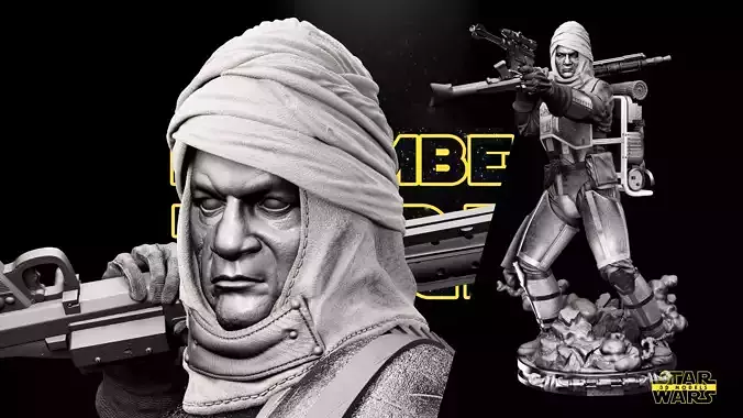 Dengar Sculpture Star Wars 3D Models Ready for 3D printing