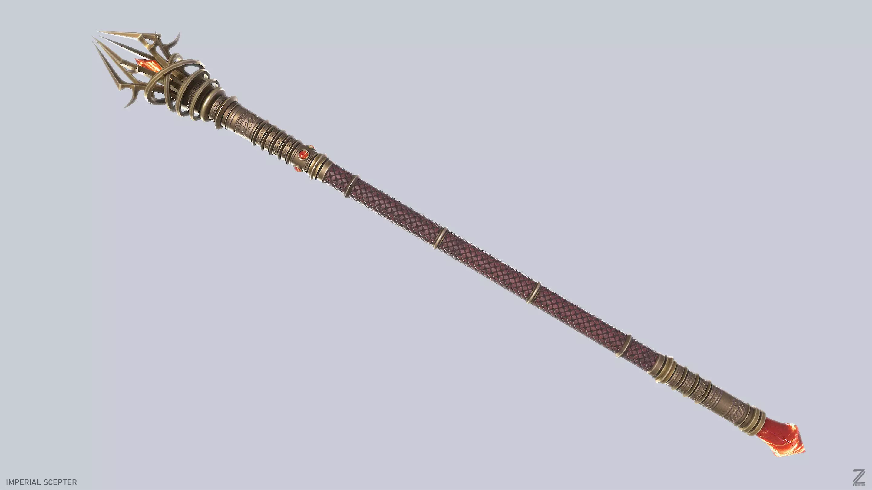 Imperial scepter Low-poly 3D model