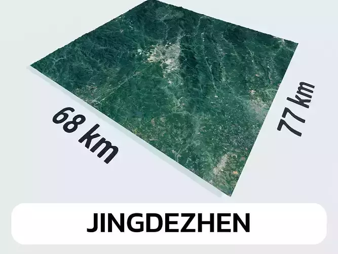 Jingdezhen China City Landscape 3D Model