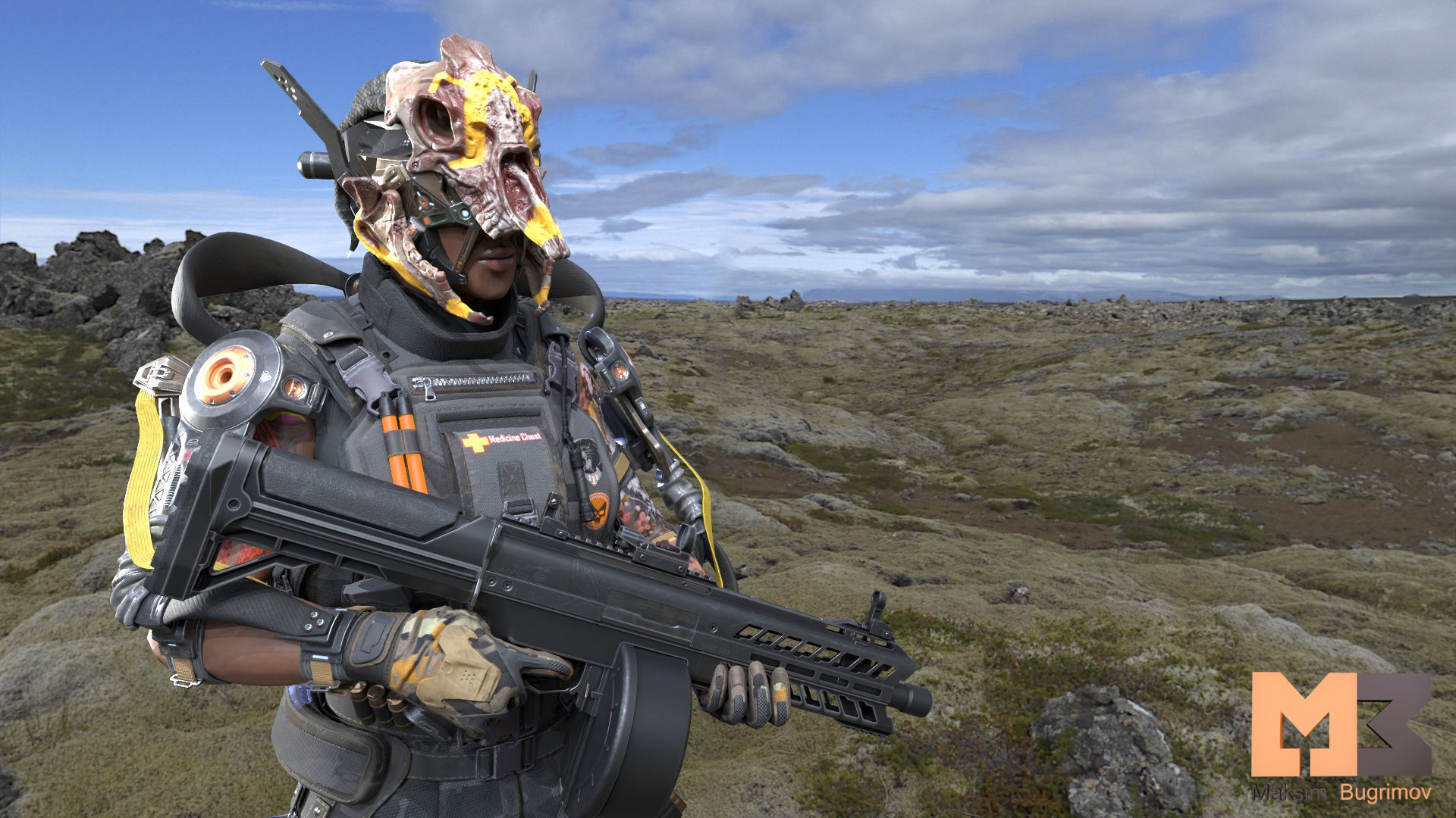 Female Soldiers Pack Low-poly 3D model_24