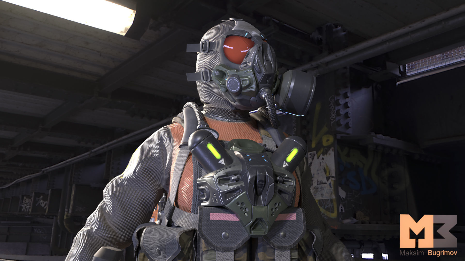 Female Soldiers Pack Low-poly 3D model_30