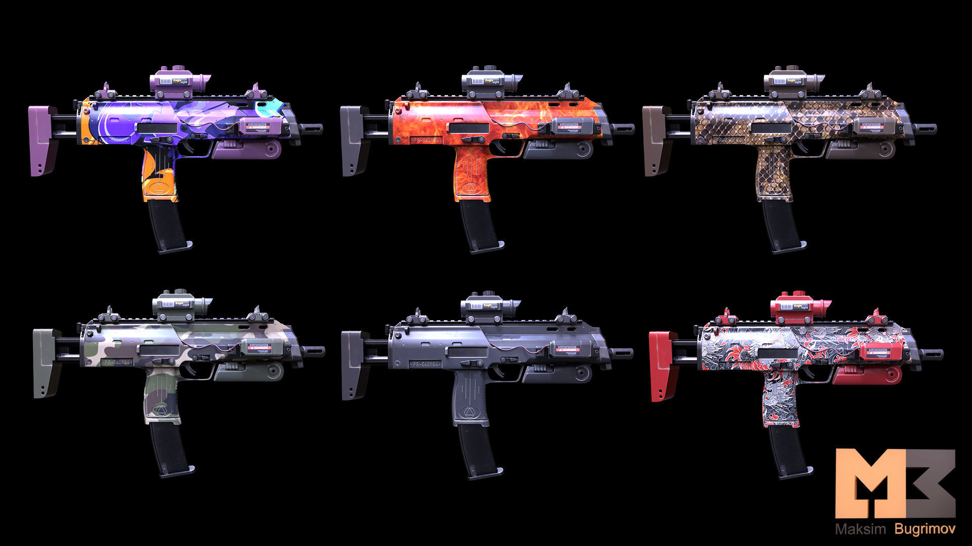 Female Soldiers Pack Low-poly 3D model_22