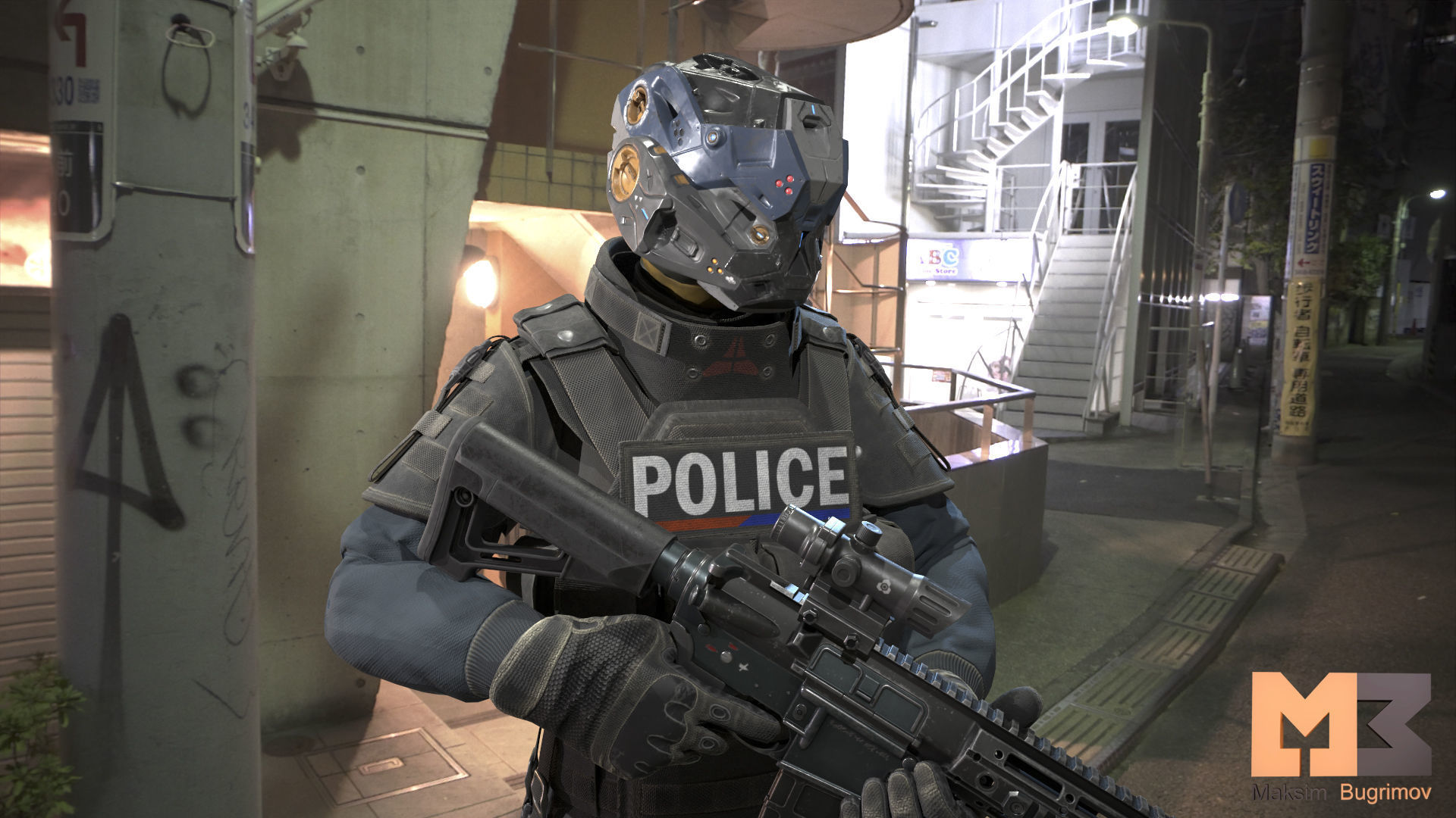 Female Soldiers Pack Low-poly 3D model_44