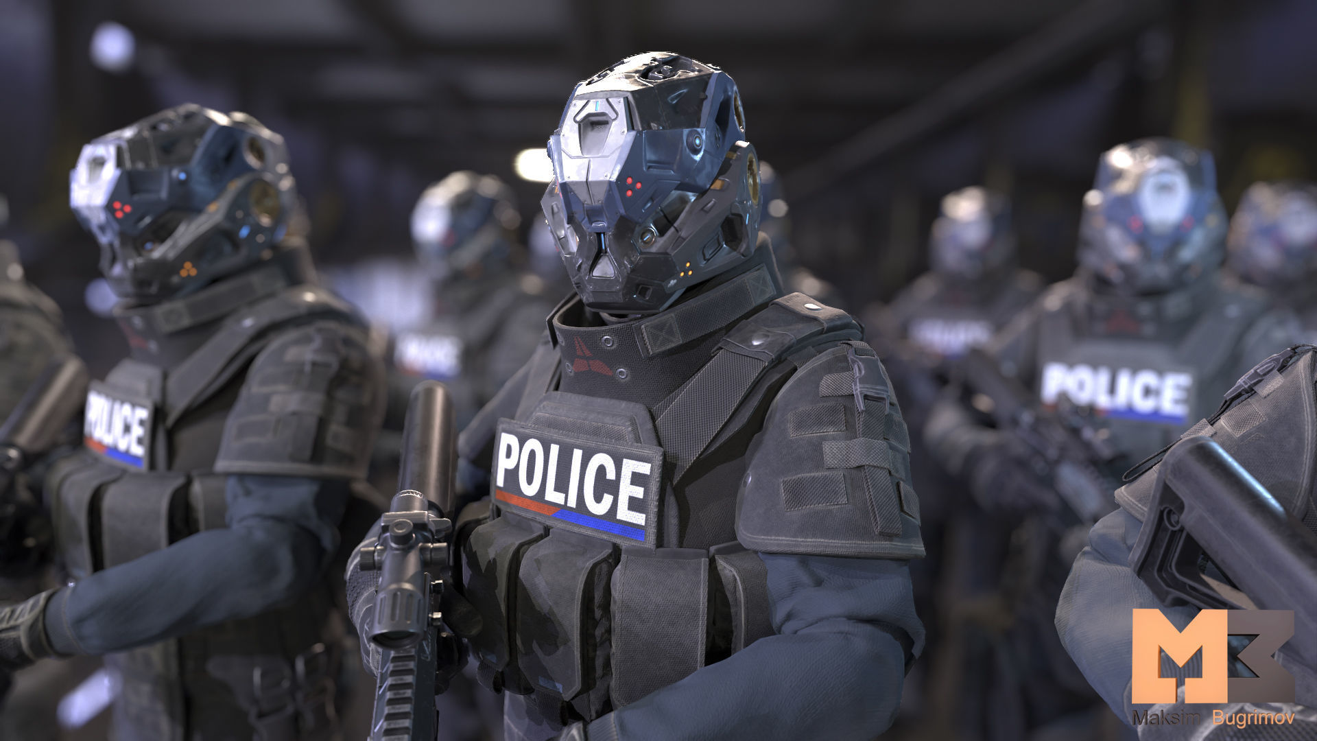 Female Soldiers Pack Low-poly 3D model_45