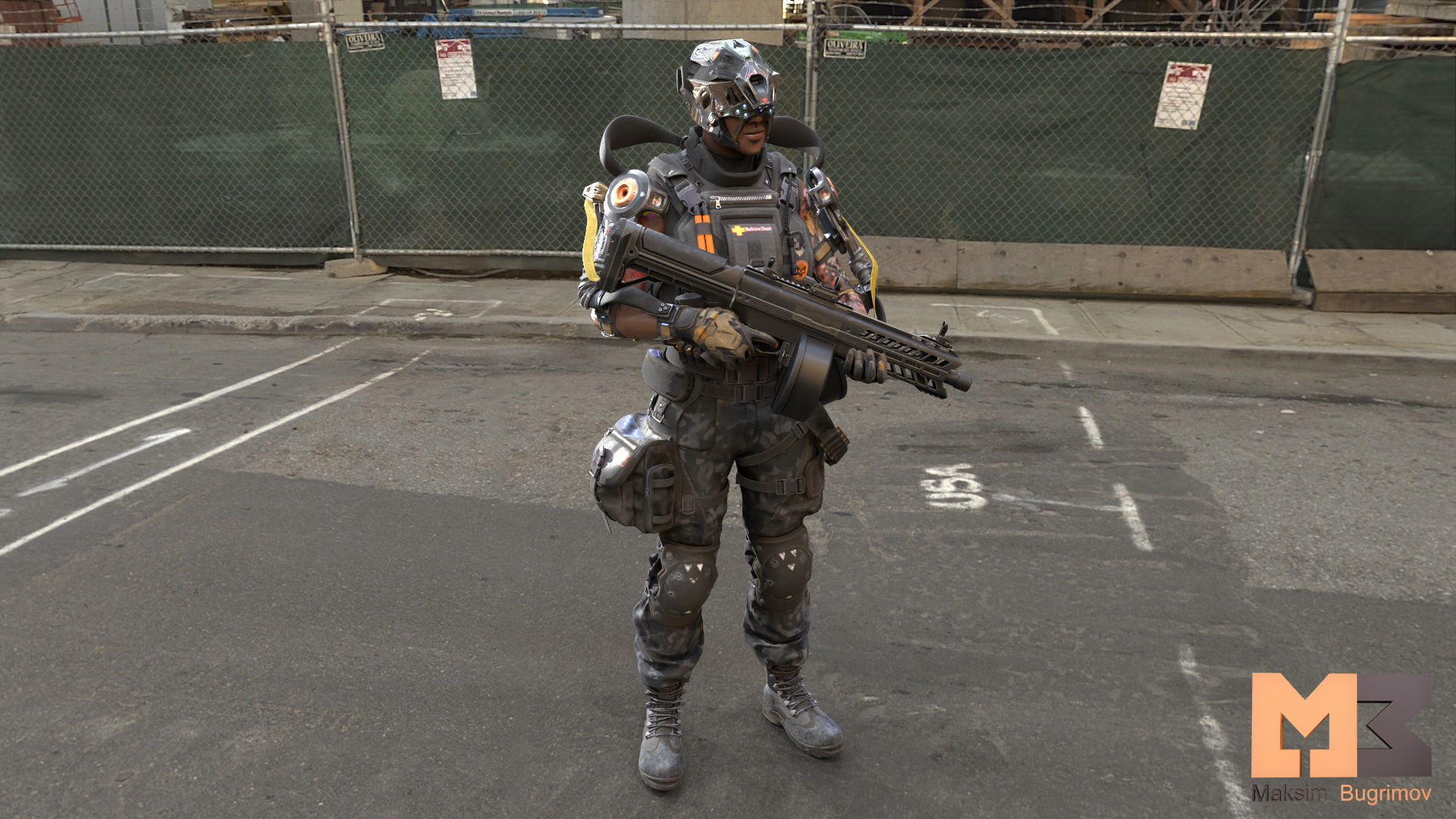 Female Soldiers Pack Low-poly 3D model_27