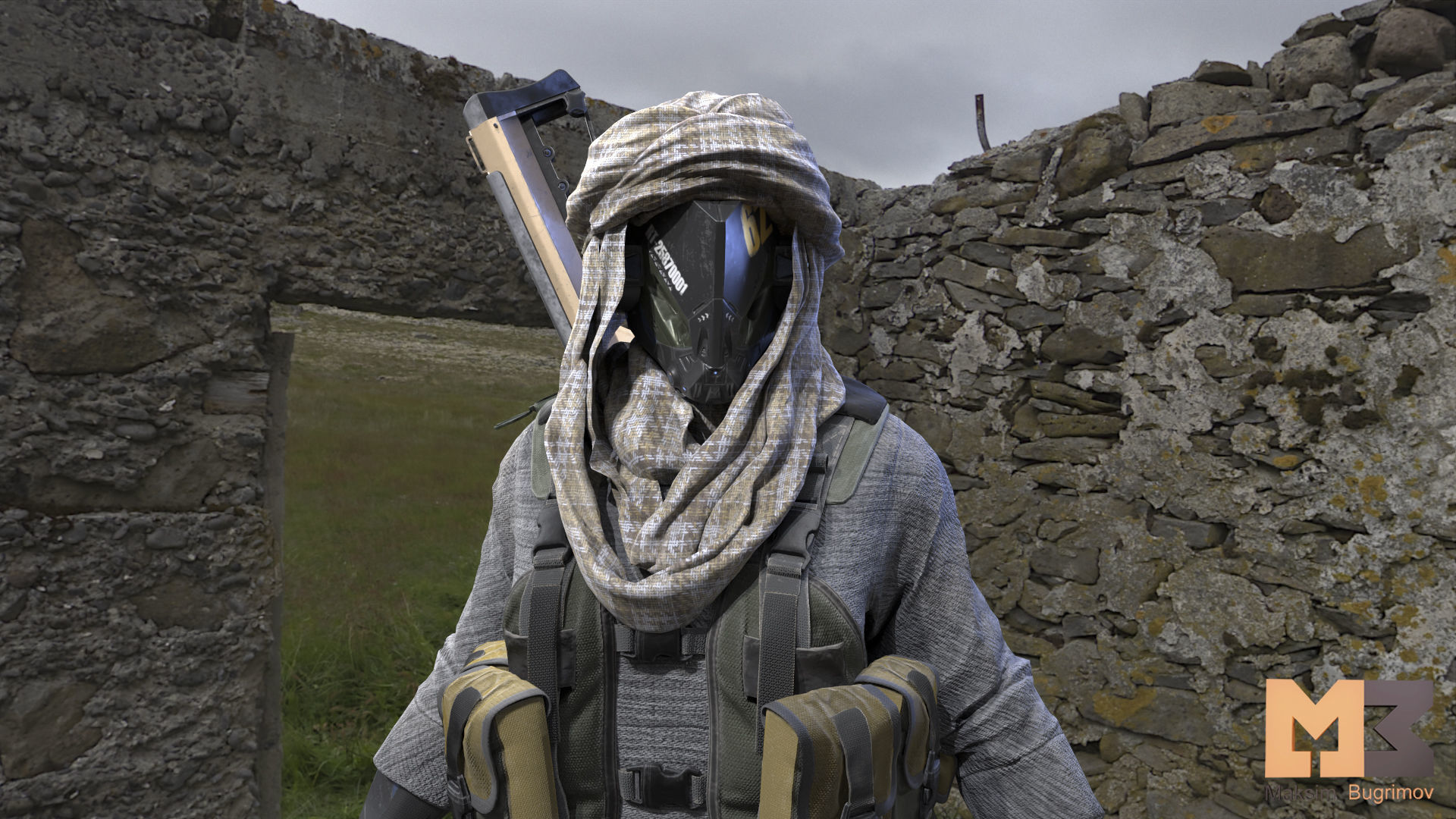 Female Soldiers Pack Low-poly 3D model_38