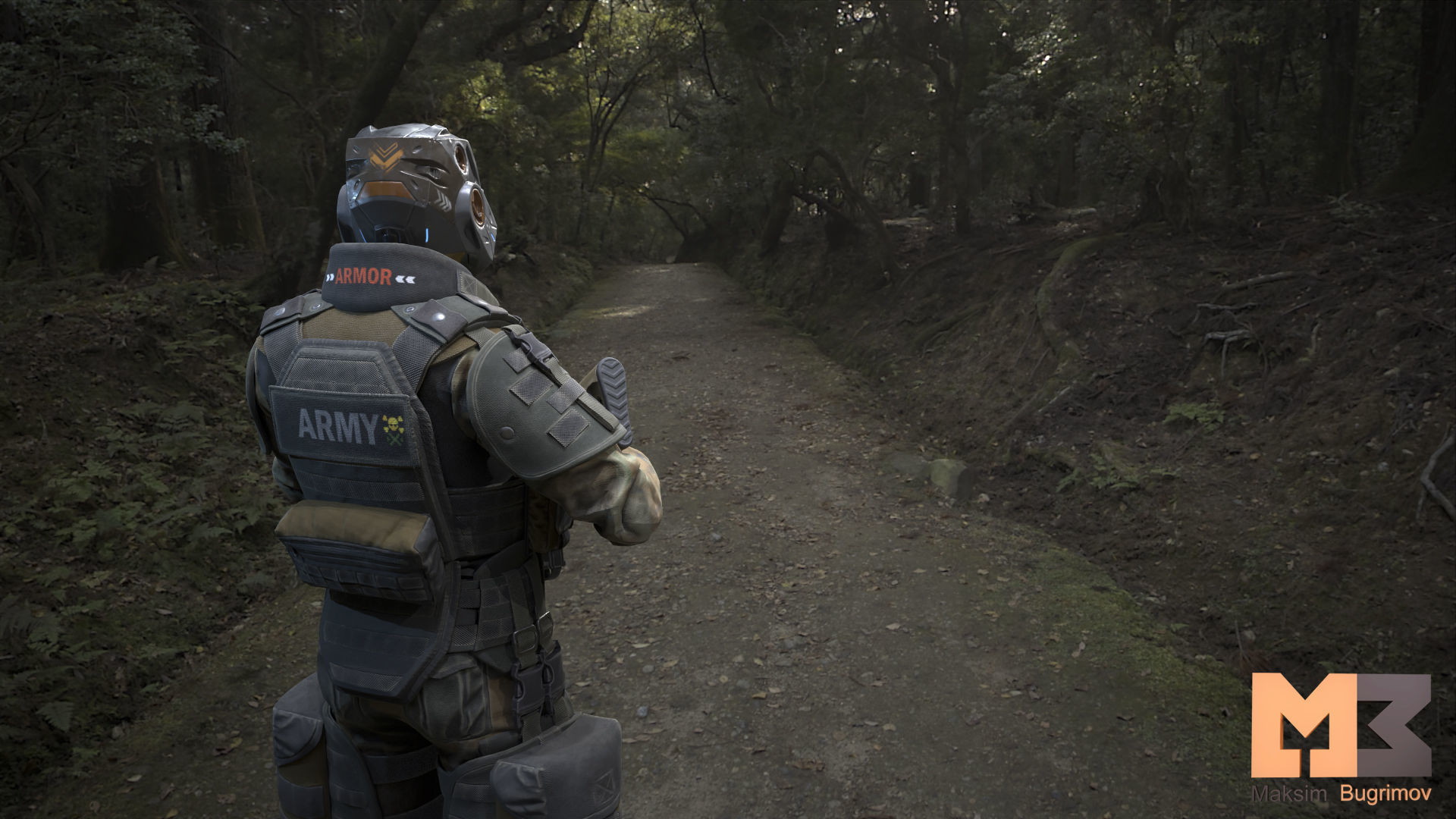 Female Soldiers Pack Low-poly 3D model_47