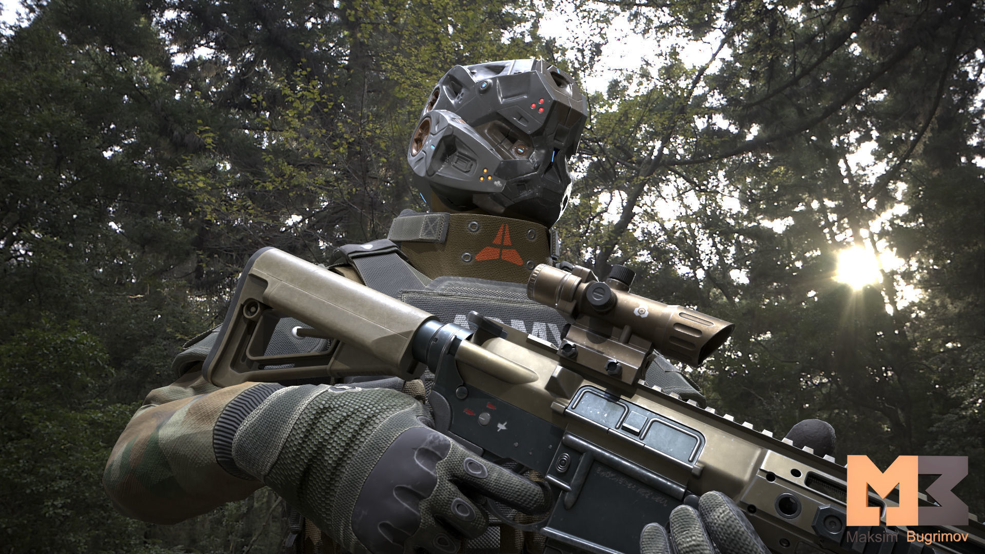 Female Soldiers Pack Low-poly 3D model_48