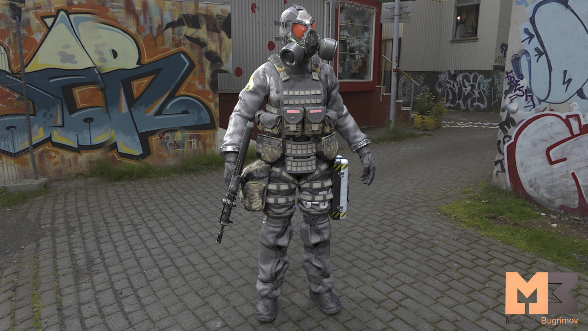 Female Soldiers Pack Low-poly 3D model_34