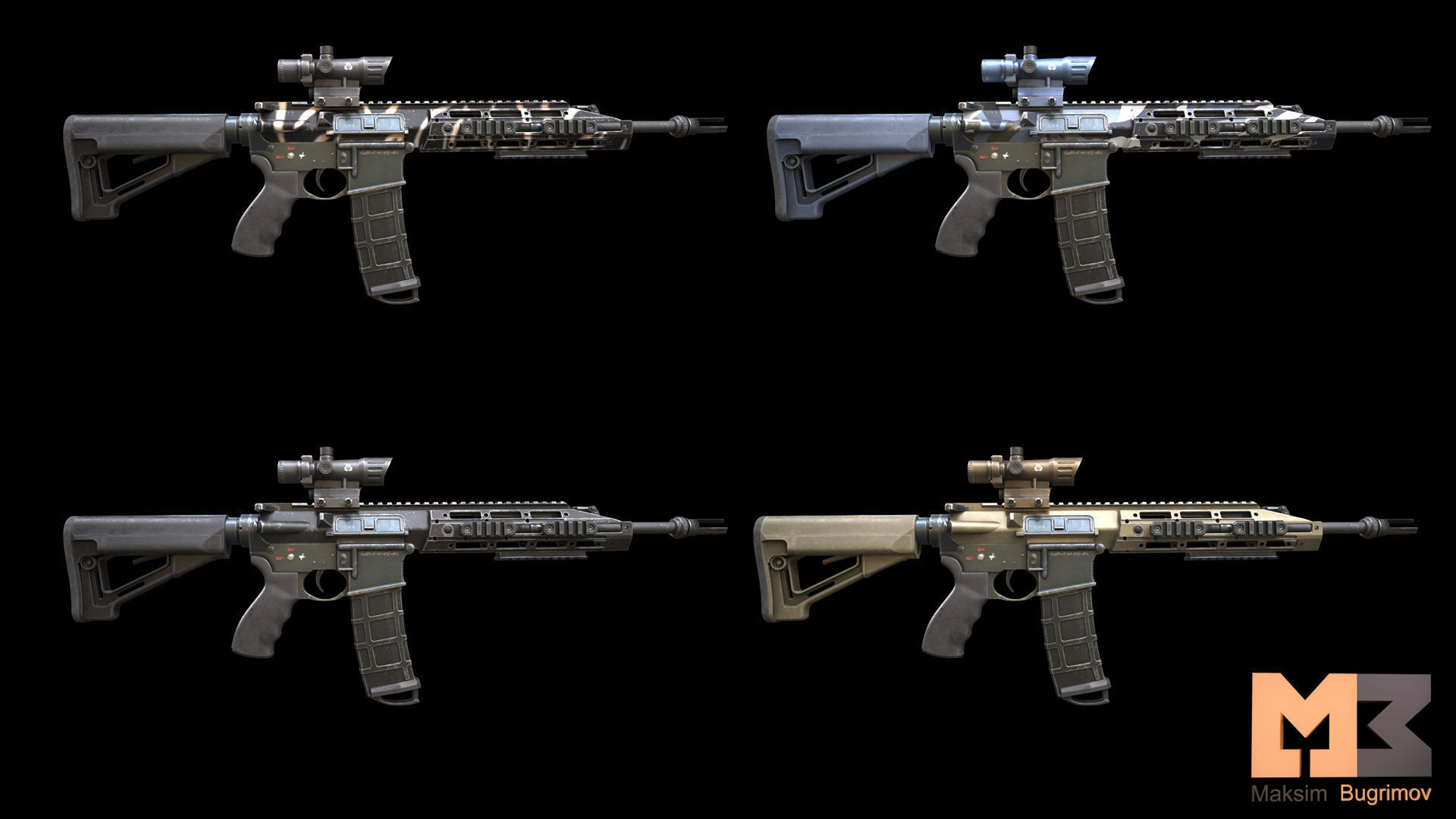 Female Soldiers Pack Low-poly 3D model_51