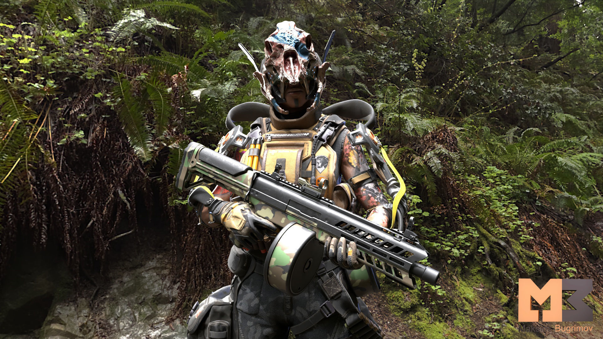 Female Soldiers Pack Low-poly 3D model_25