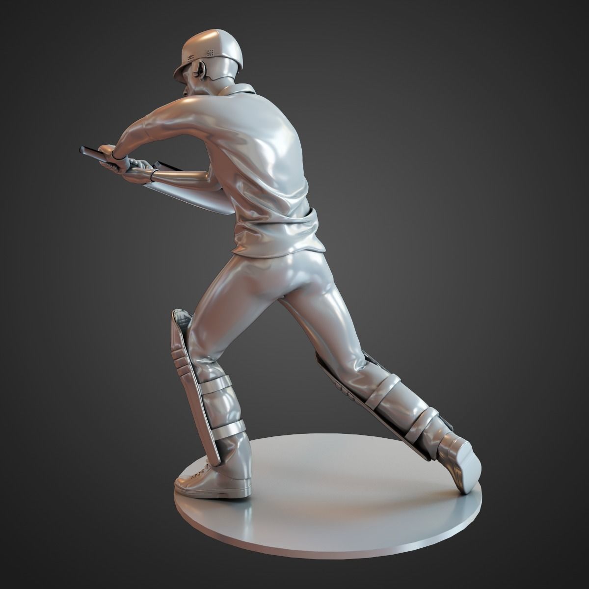 cricket player  3D print model_2