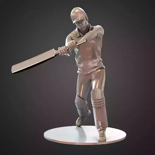 cricket player  3D print model