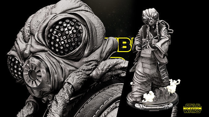 Zuckkus Sculpture Star Wars 3D Models Ready for 3D printing 3D print model