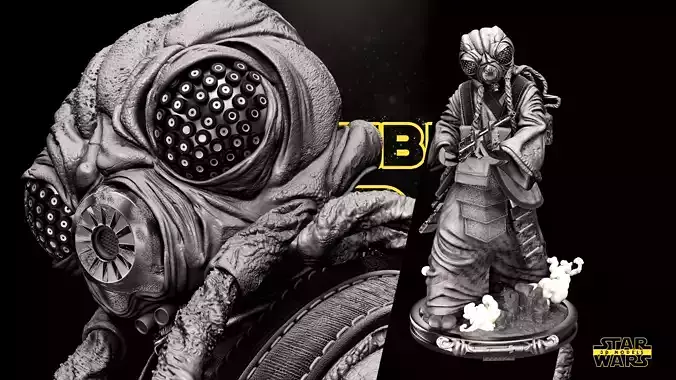 Zuckkus Sculpture Star Wars 3D Models Ready for 3D printing