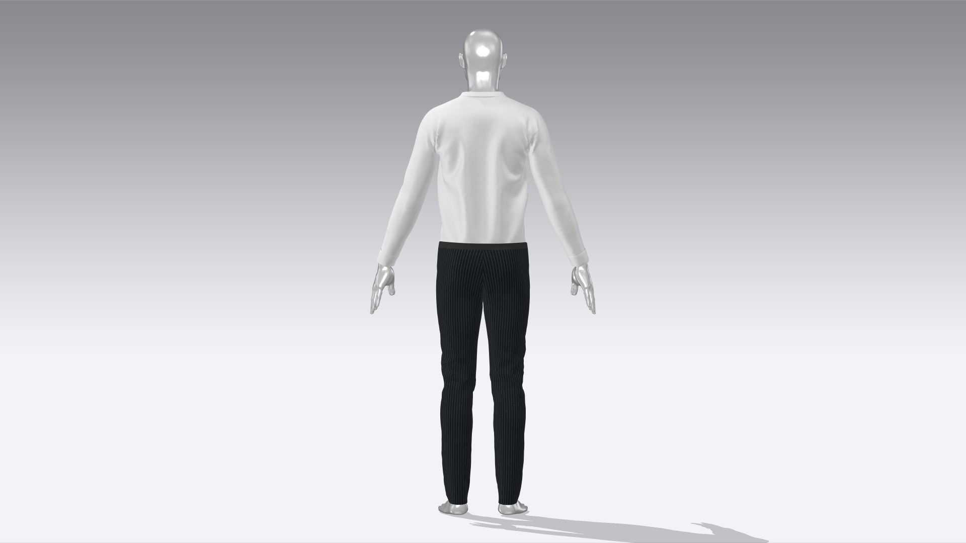 Man Suit  Low-poly 3D model_4