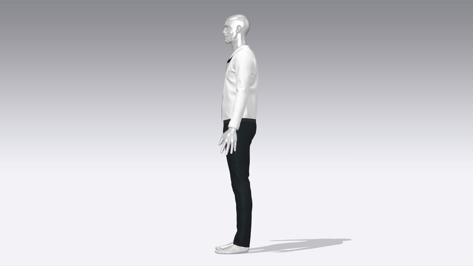 Man Suit  Low-poly 3D model_3