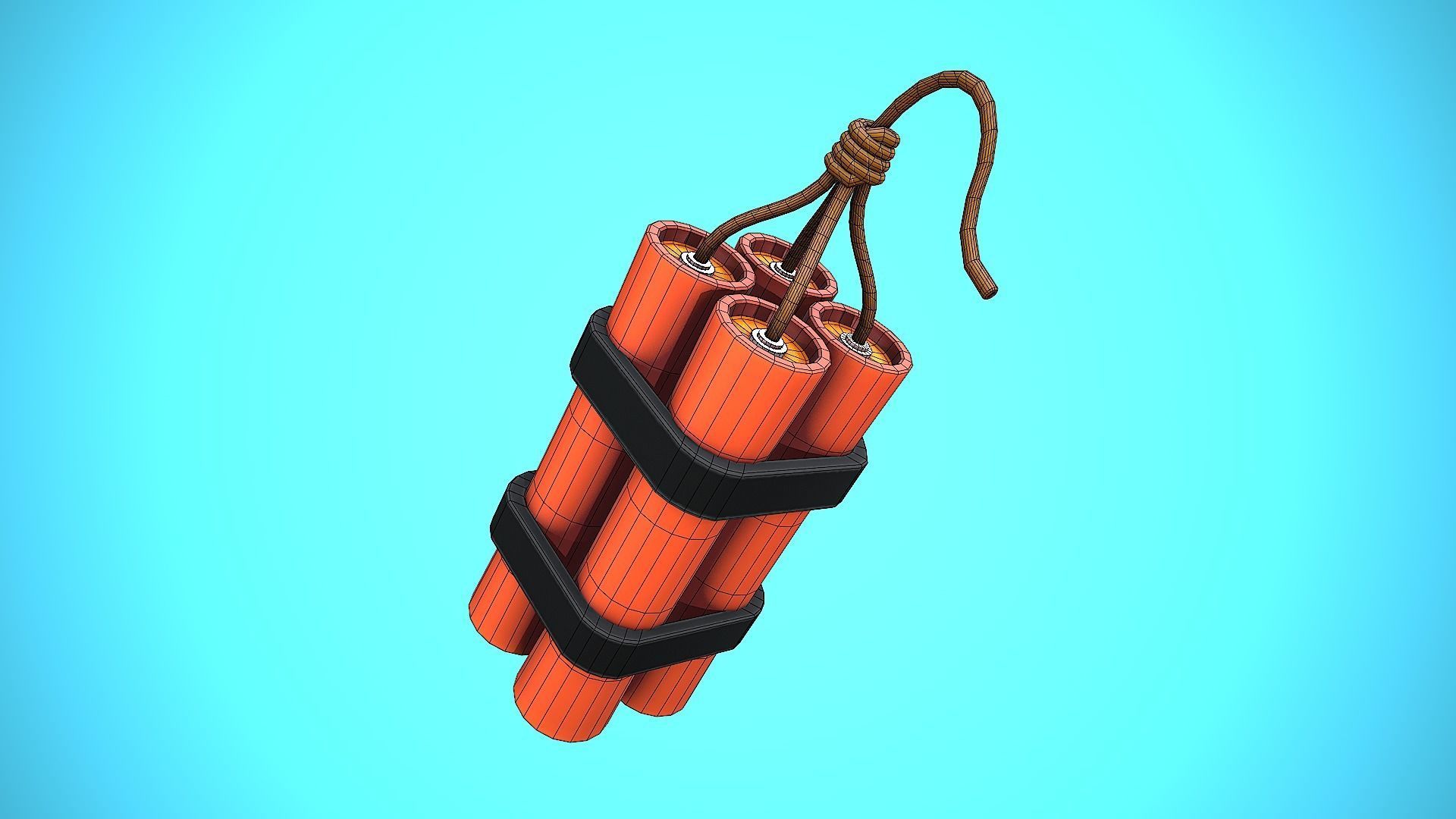 DYNAMITE CARTOON STYLIZED Low-poly 3D model_6