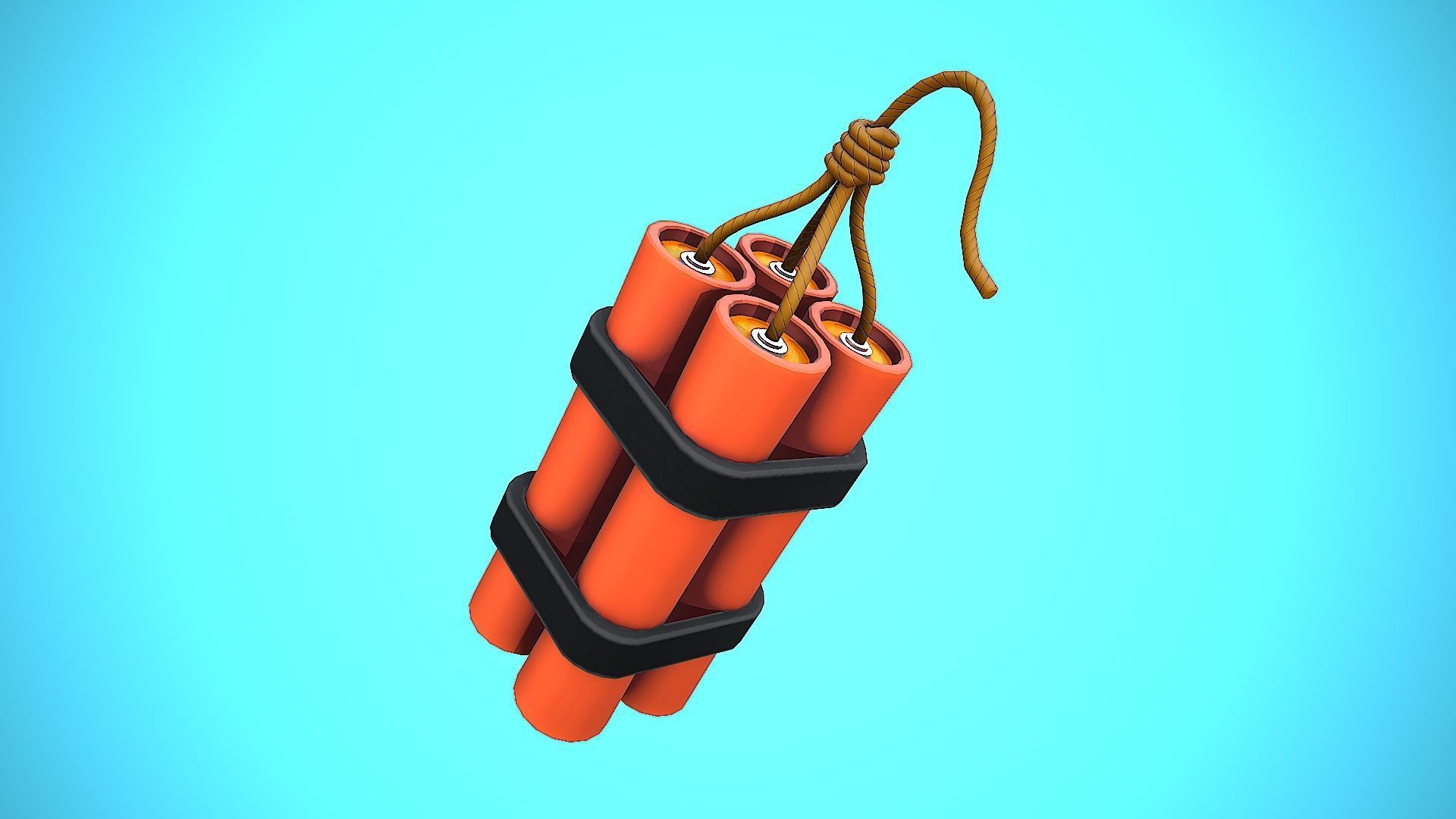 DYNAMITE CARTOON STYLIZED Low-poly 3D model_5