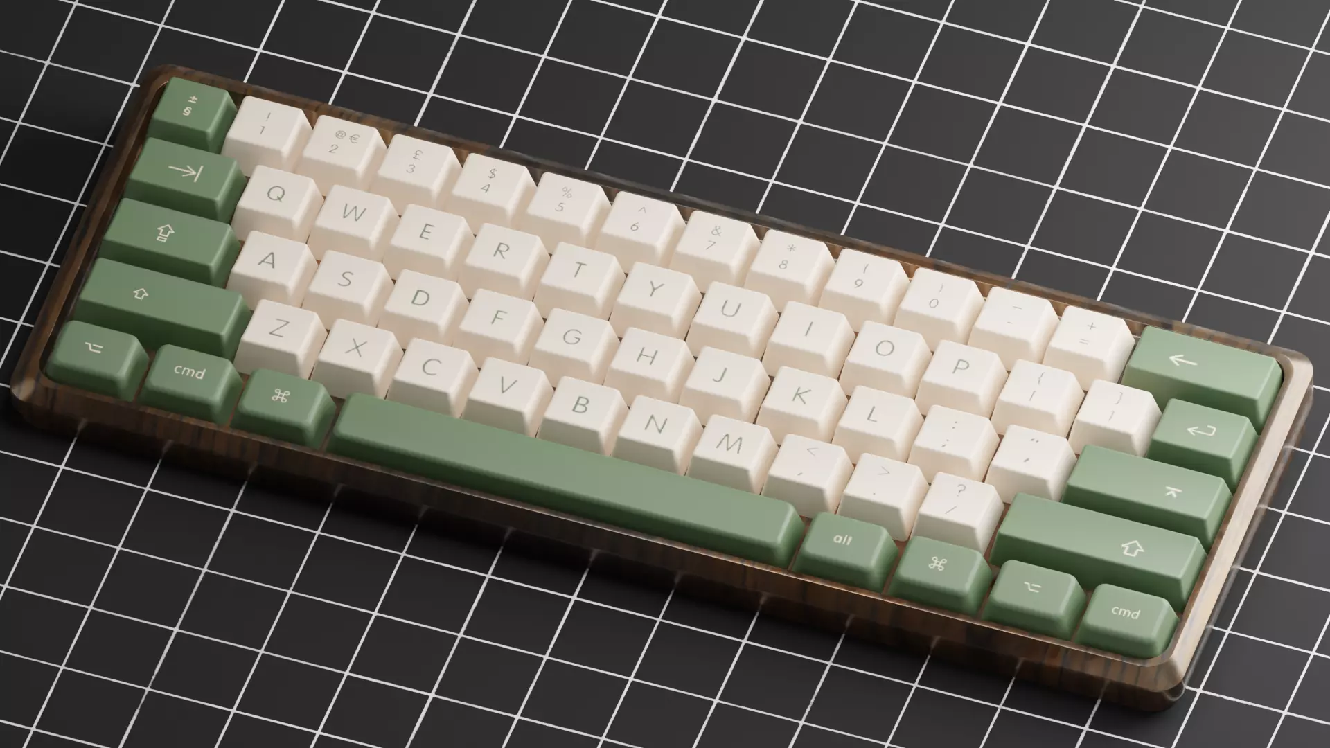 Mid poly stylized gaming keyboard Low-poly 3D model_0