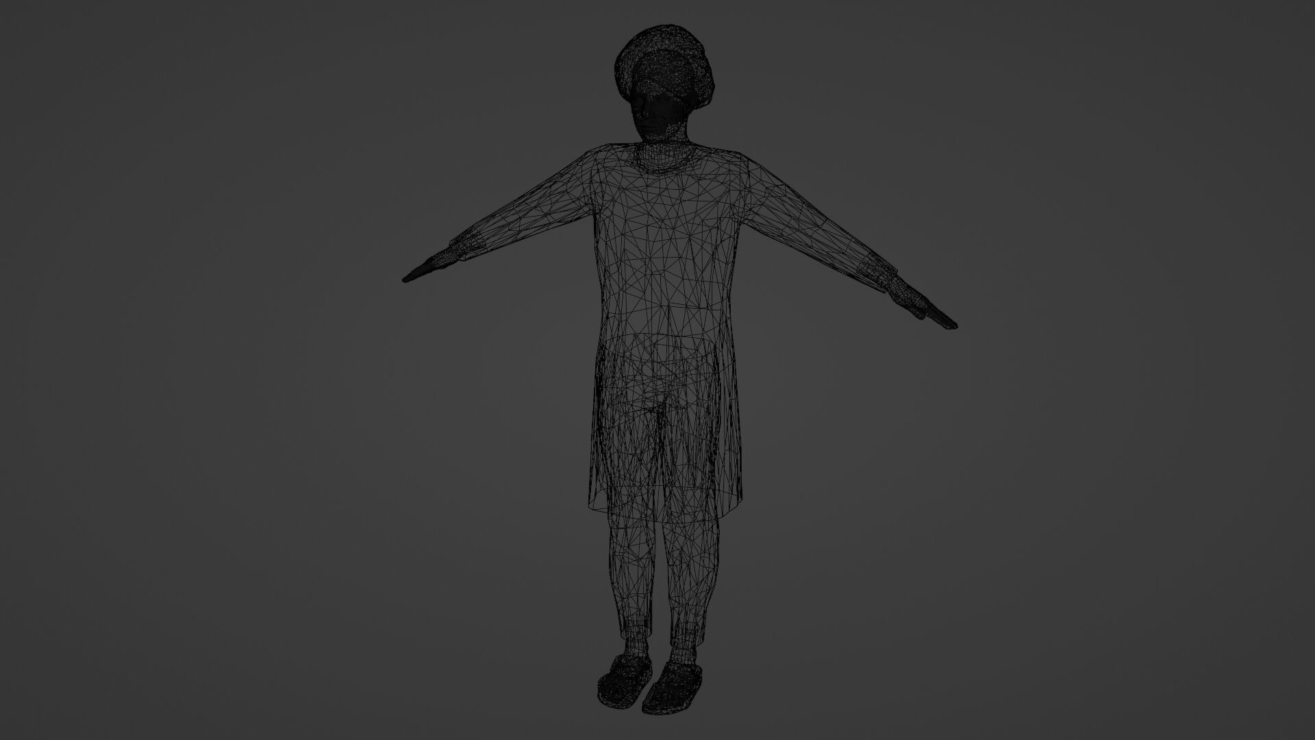 Rajasthani Male Character 1 Low-poly 3D model_3