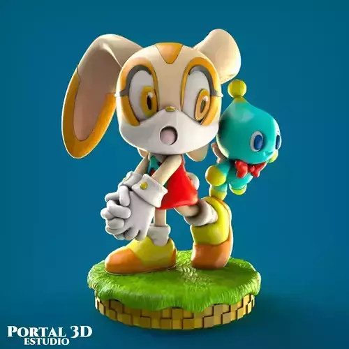 CREAM THE RABBIT 3D print model