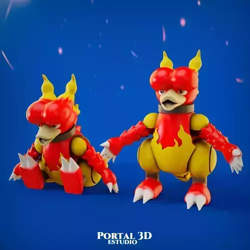 POKEMON MAGMAR ARTICULATED 3D print model
