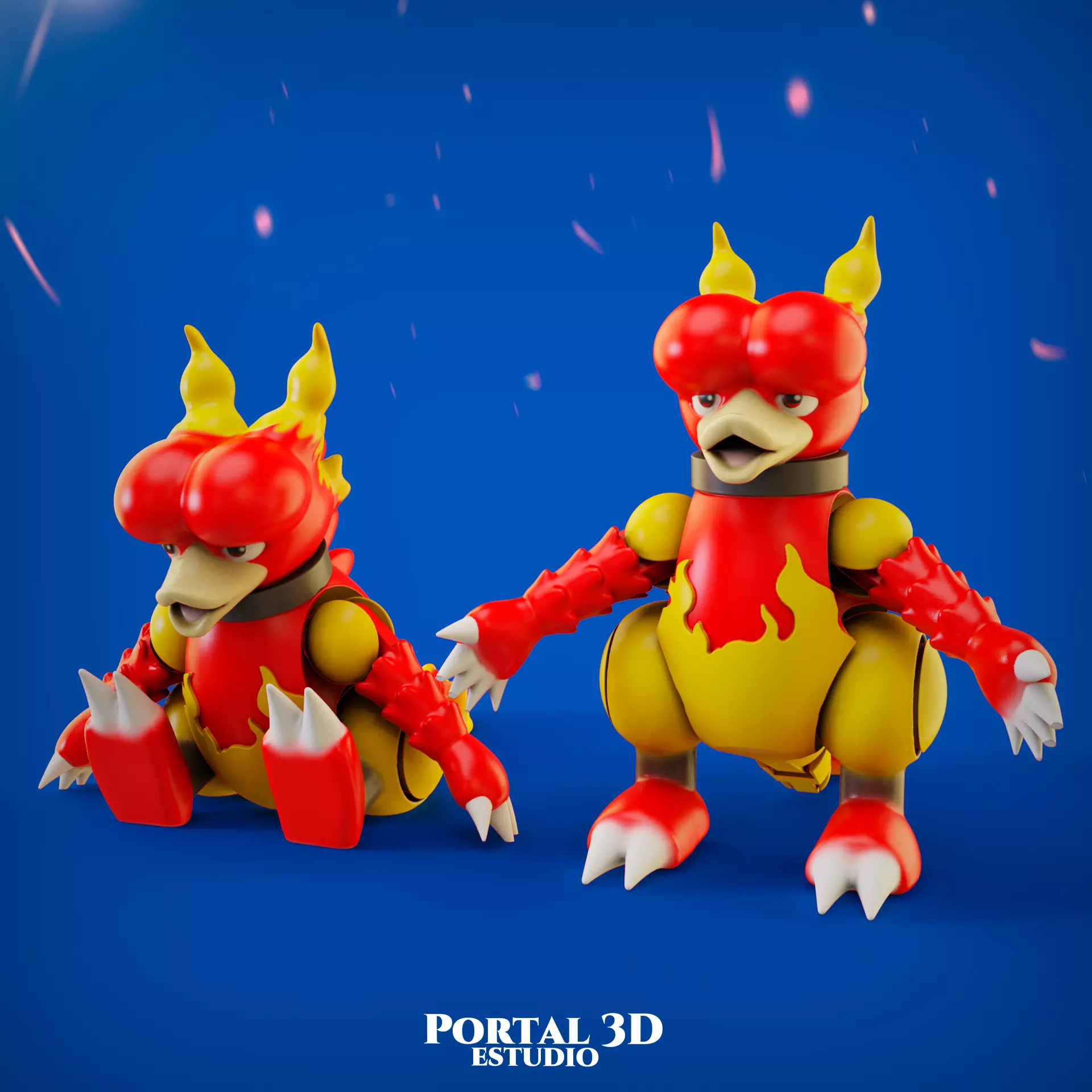 POKEMON MAGMAR ARTICULATED 3D print model_0