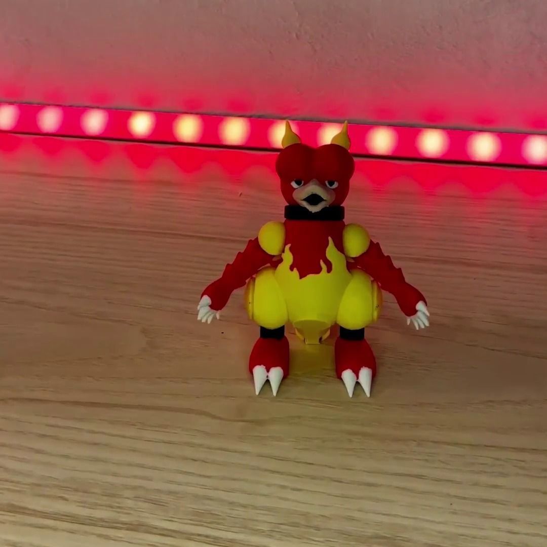POKEMON MAGMAR ARTICULATED 3D print model_1