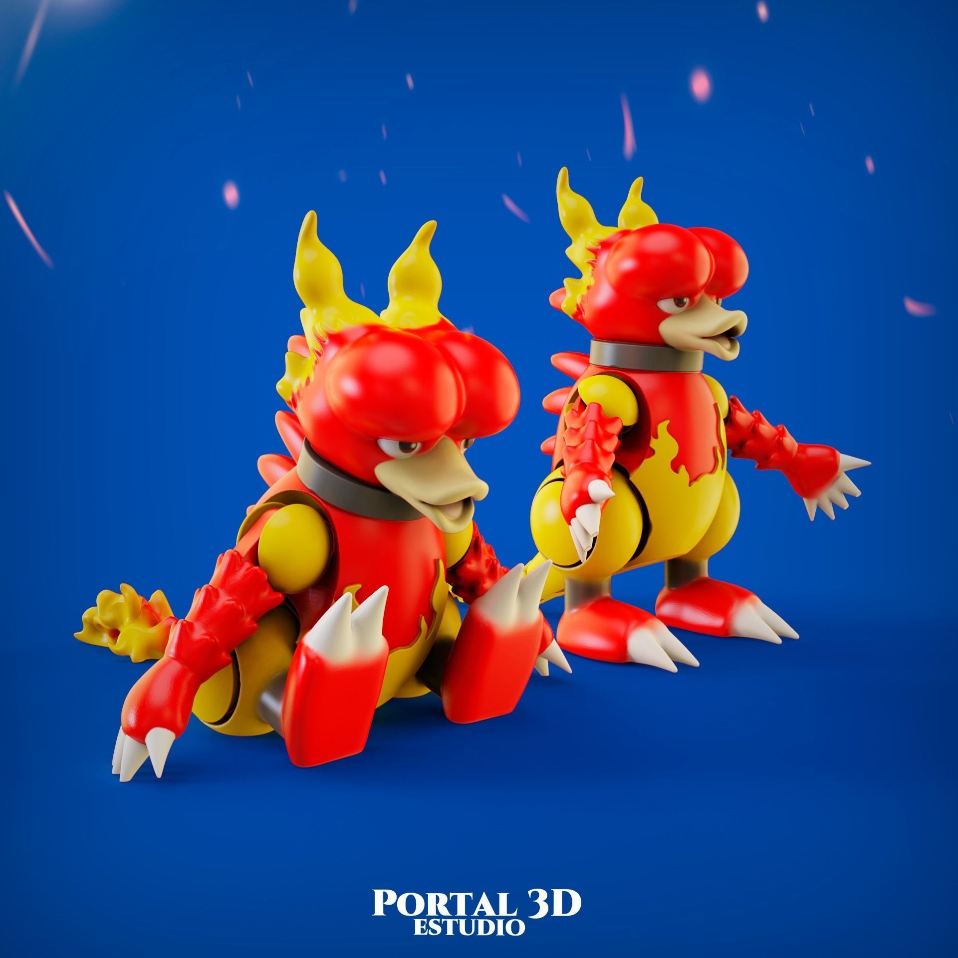 POKEMON MAGMAR ARTICULATED 3D print model_2