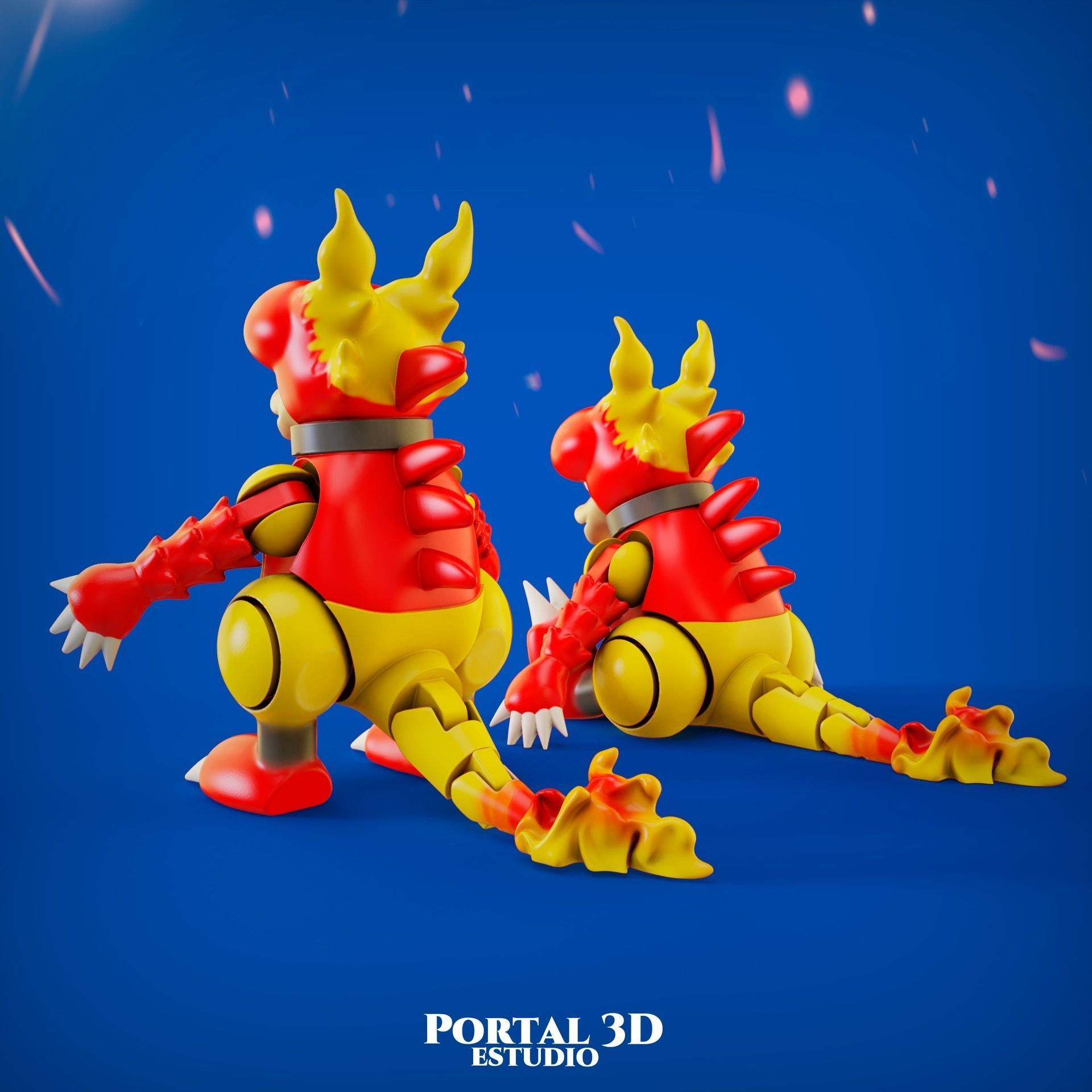 POKEMON MAGMAR ARTICULATED 3D print model_3