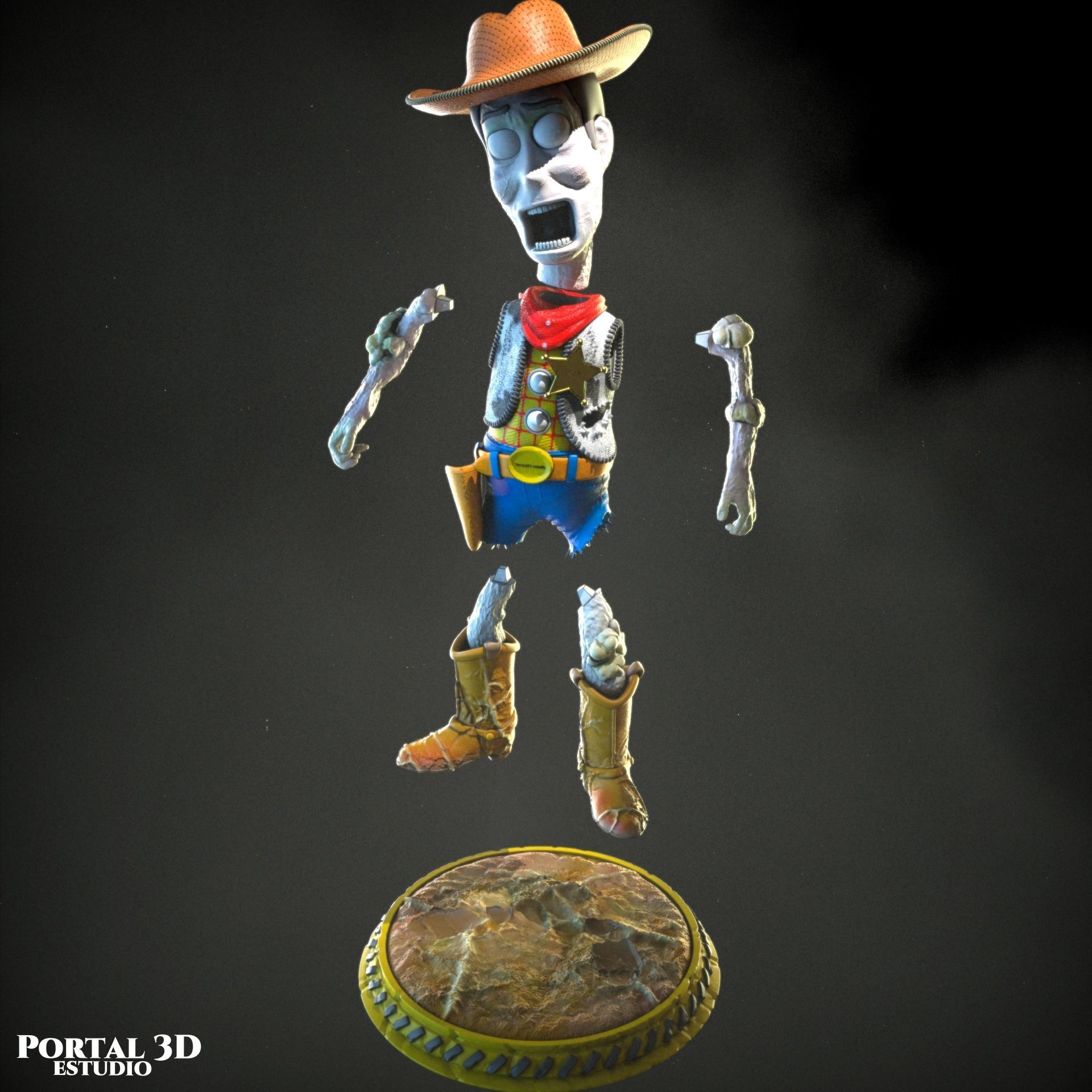 WOODY ZOMBIE 3D print model_3