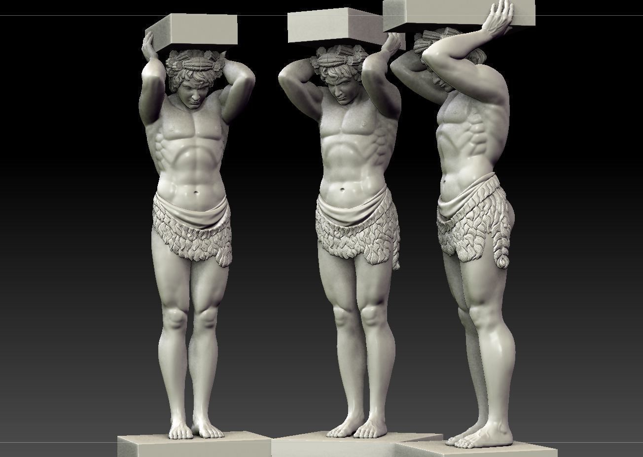 Atlant of the hermitage 3D print model_1