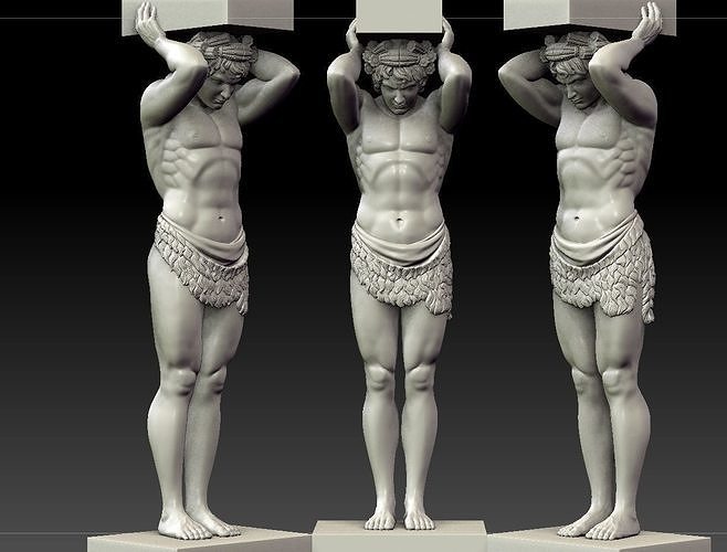 Atlant of the hermitage 3D print model