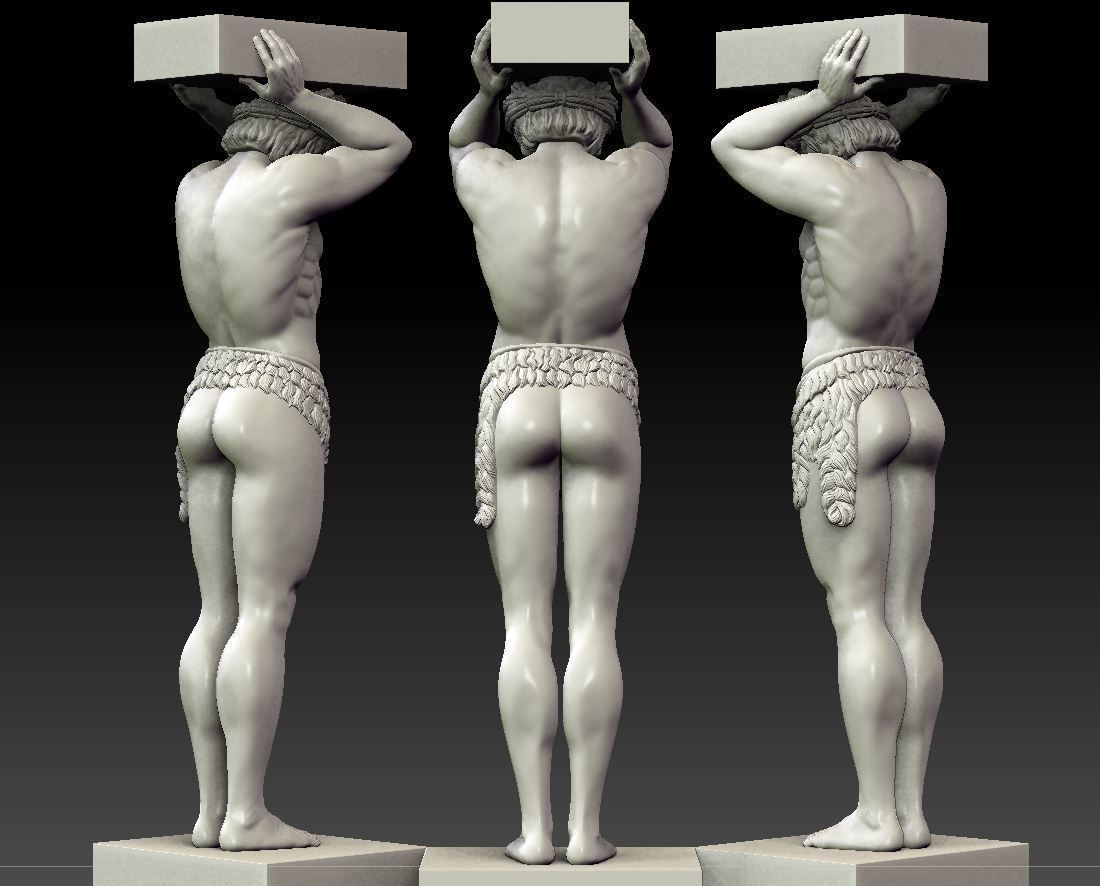 Atlant of the hermitage 3D print model_3