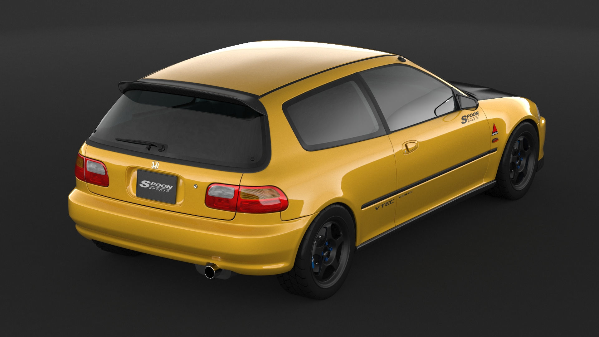 Honda Civic Spoon Sports 3D model_6