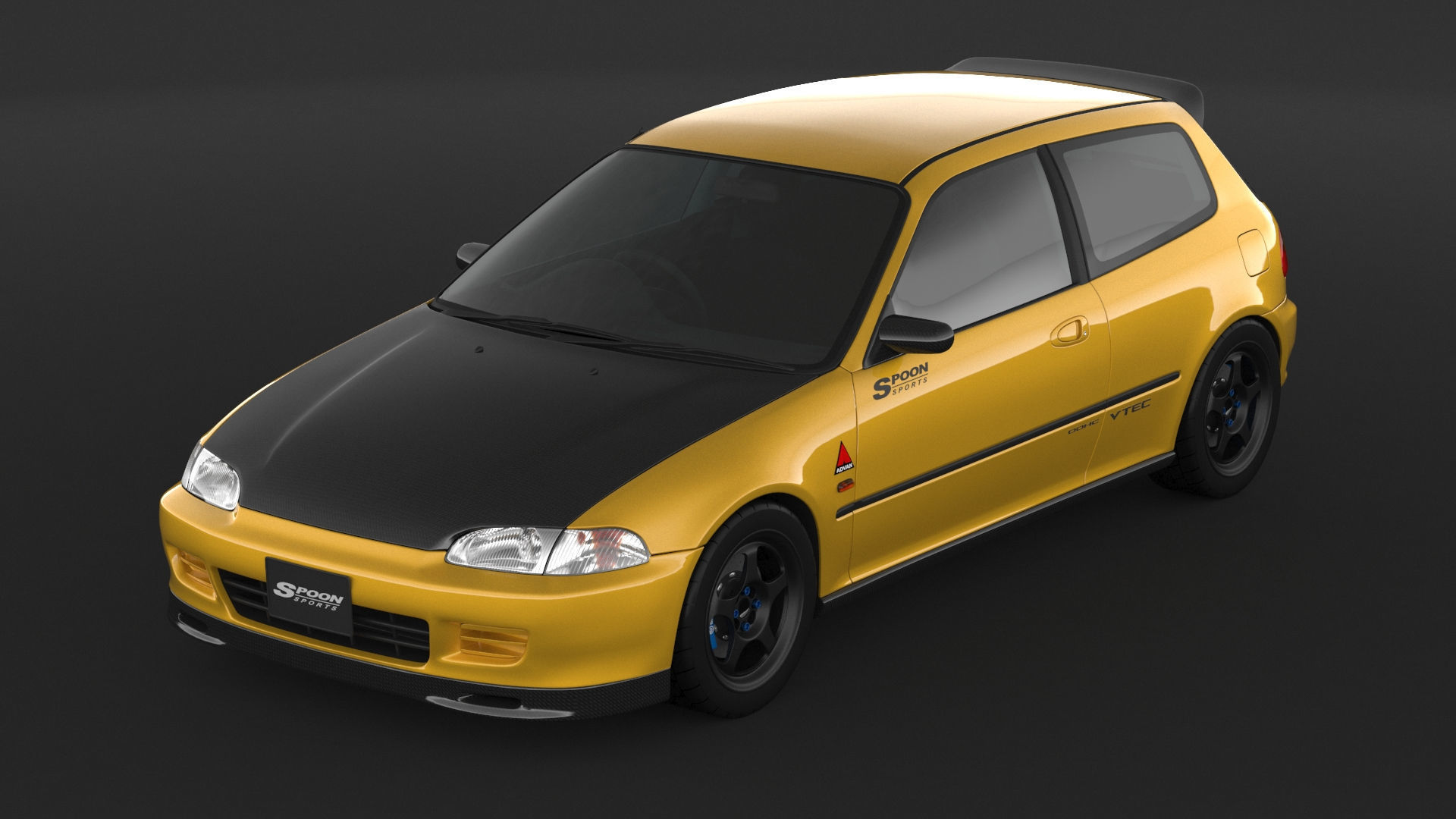 Honda Civic Spoon Sports 3D model_5