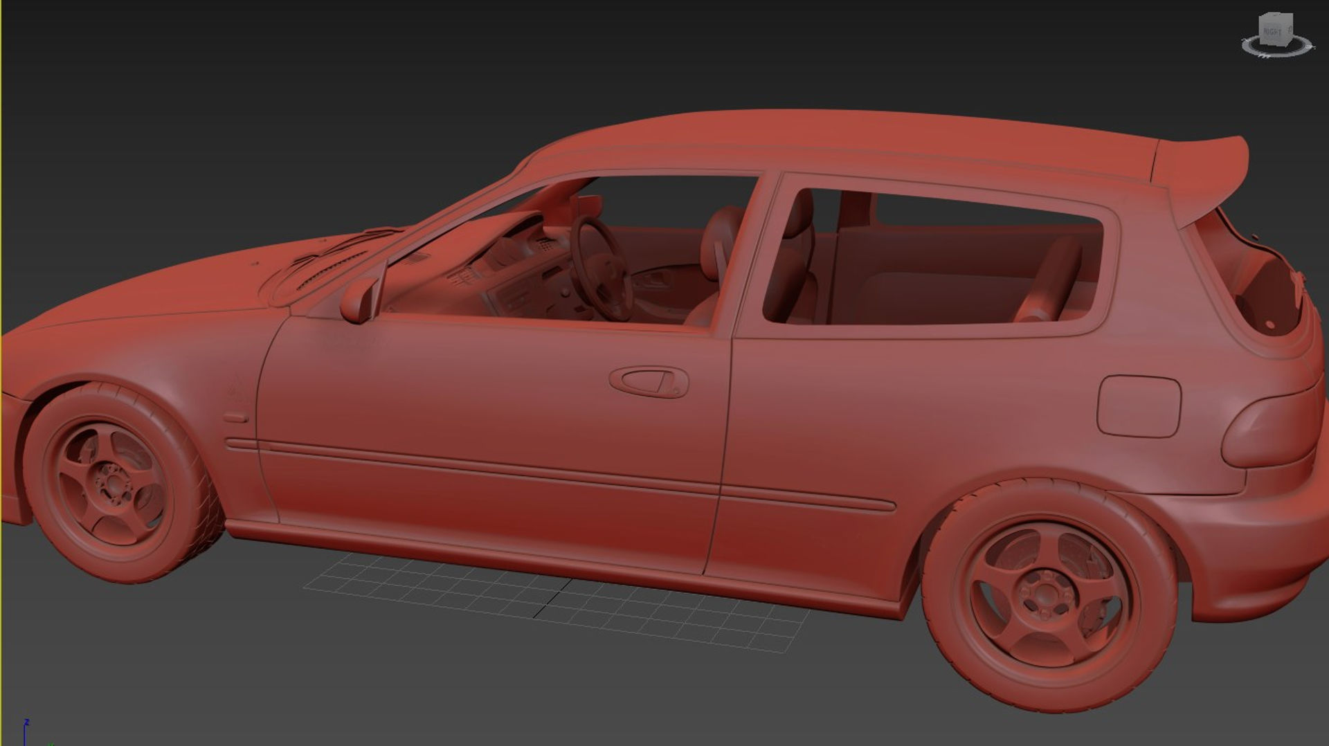 Honda Civic Spoon Sports 3D model_11