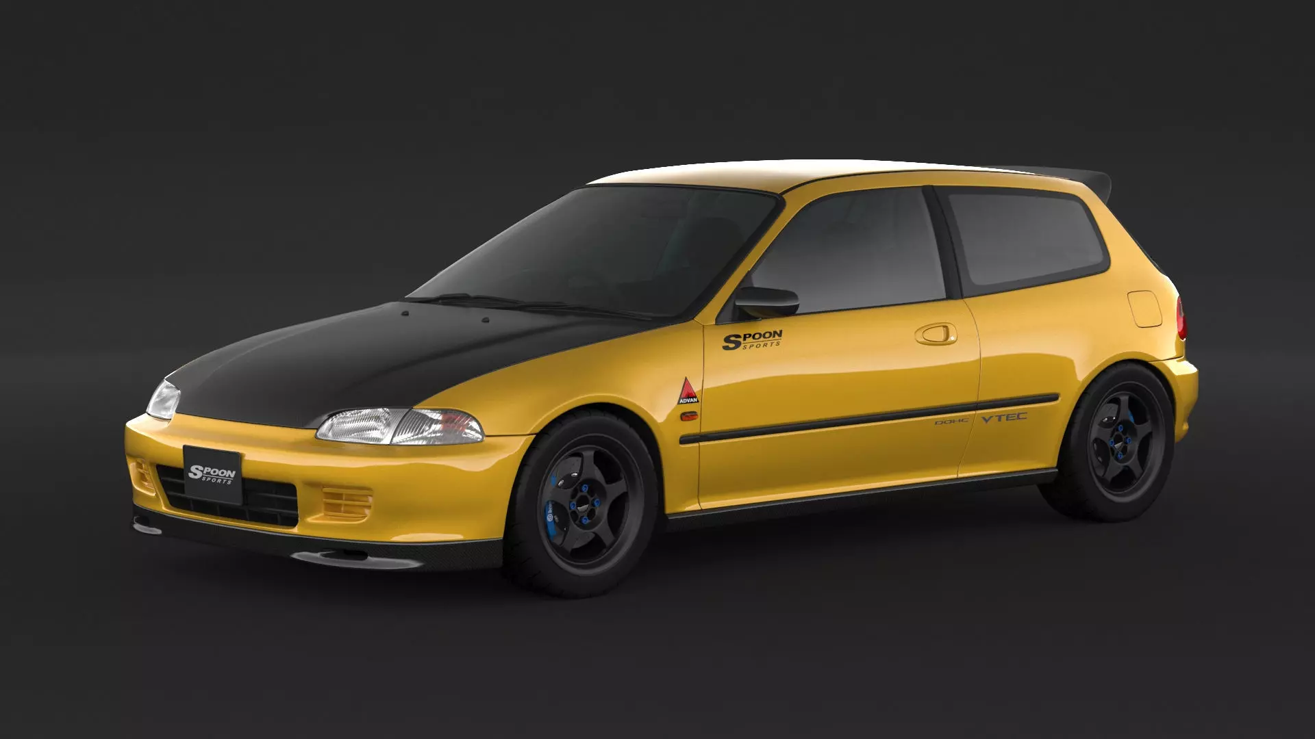 Honda Civic Spoon Sports 3D model_0