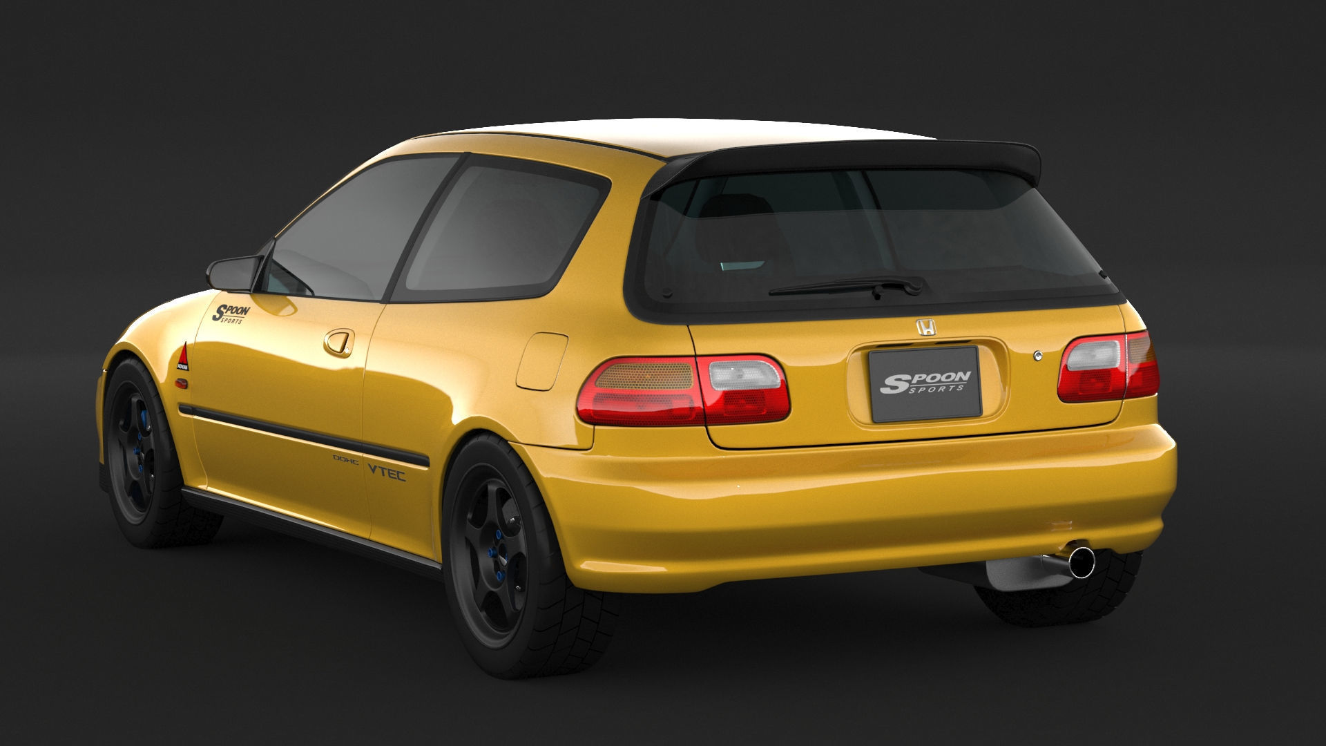 Honda Civic Spoon Sports 3D model_3