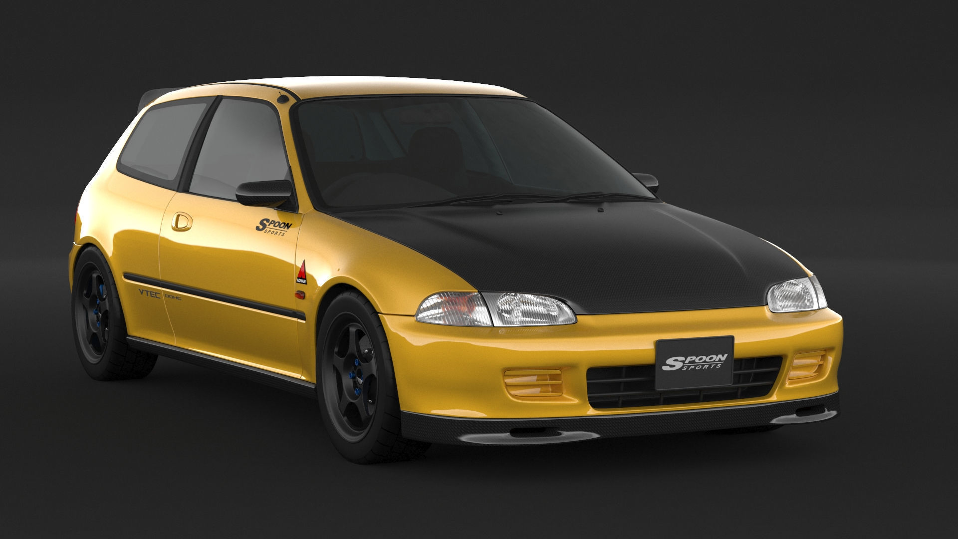 Honda Civic Spoon Sports 3D model_2