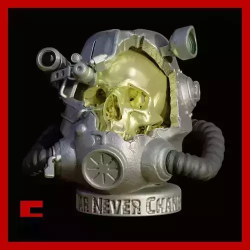 Fallout Visionarys T-60c helmet 3D print model