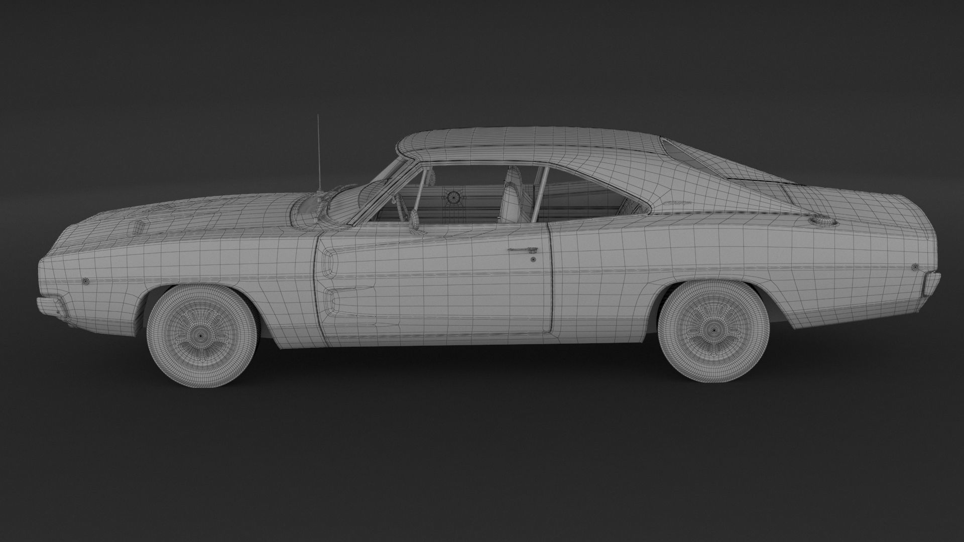 1968 Dodge Charger RT 3D model_9