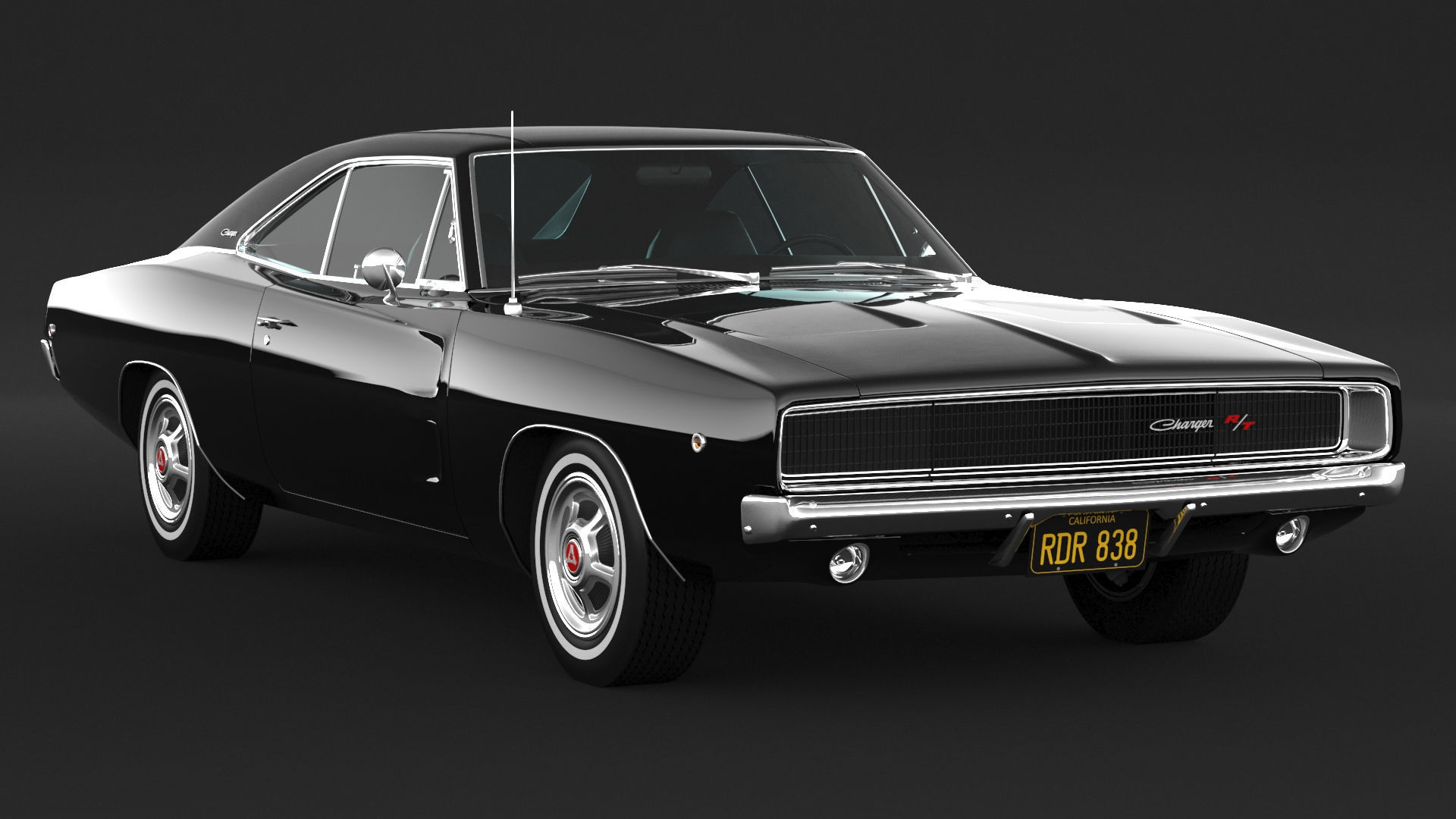 1968 Dodge Charger RT 3D model_3