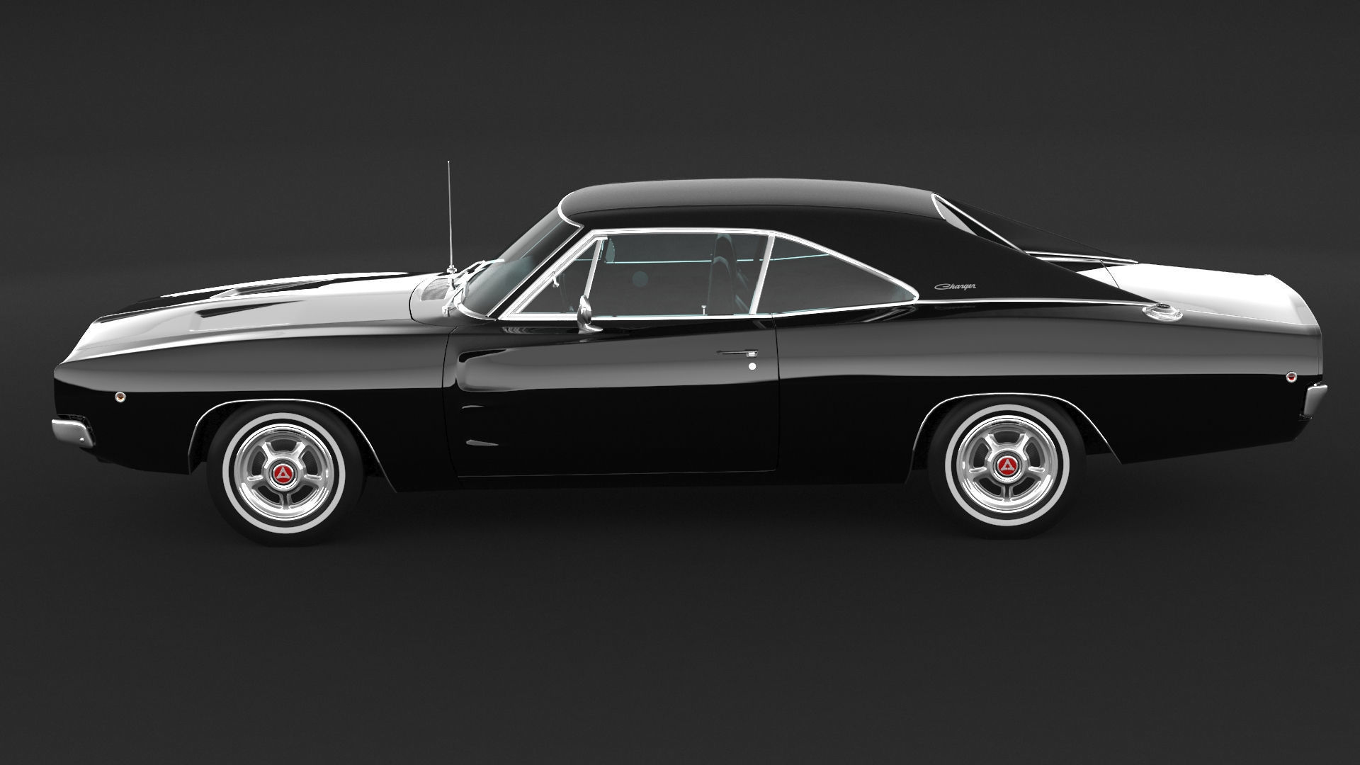1968 Dodge Charger RT 3D model_2