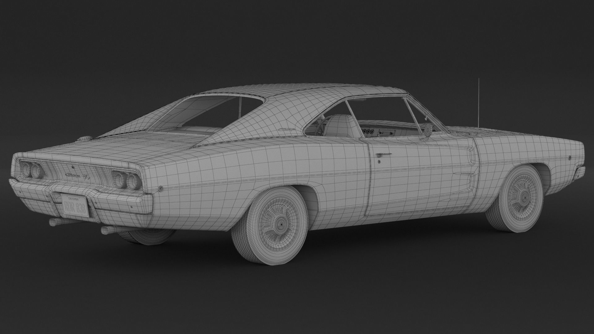 1968 Dodge Charger RT 3D model_8