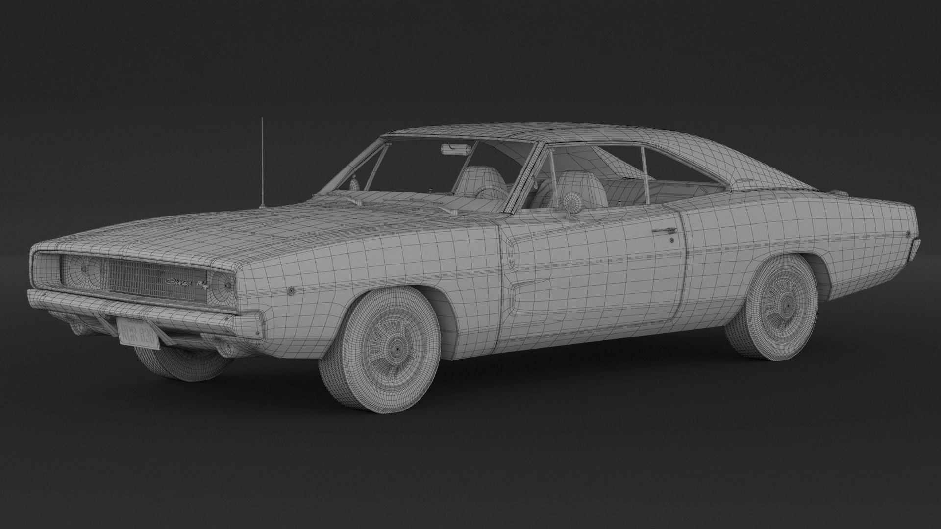 1968 Dodge Charger RT 3D model_7