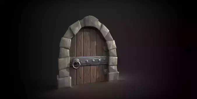Stylized old door